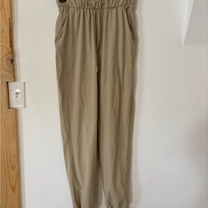Lululemon Beige Elastic Waist Joggers